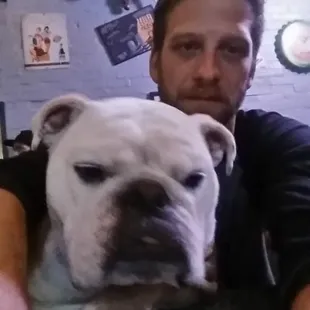a man and his dog
