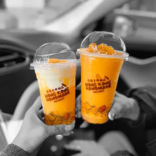 Mango coconut milk with Crystal jelly @whaevaeats