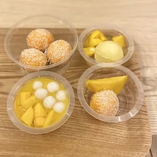 Durian Mochi (top left) and 106. Mango Romance