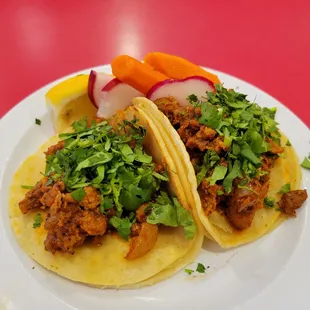 Al pastor street tacos, $2.99 each.