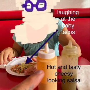 Hot and tasty cheesy looking salsa