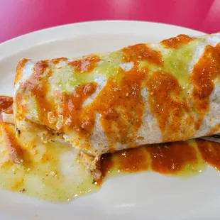 Carne asada breakfast burritos with potatoes.