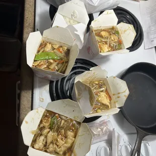 Two large orders of Chicken Chow Mein.