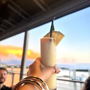 Piña Colada with rum floater