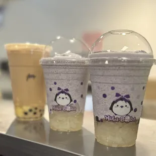 Milk Tea &amp; Ube Monsters for snack! :)