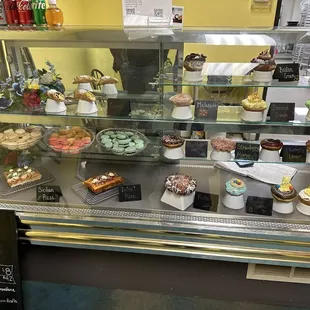 Selections change, so it never gets boring.  They also have macarons, cannolis, and pizza!