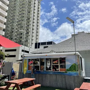 6 patio tables available