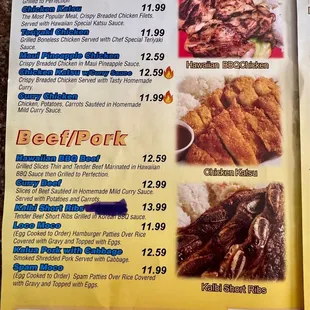 menu, ribs