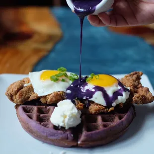 Ube Chicken Waffle