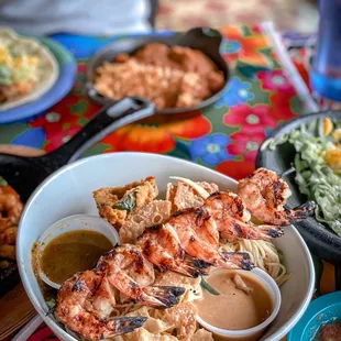 a bowl of food on a table