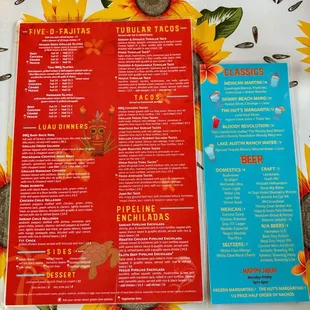 menu, pizza