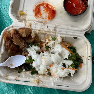 Rice has no texture and completely melts because its so soggy!