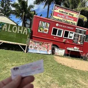Get your ticket and enjoy your lobster dog.