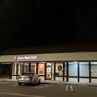 Outside the restaurant