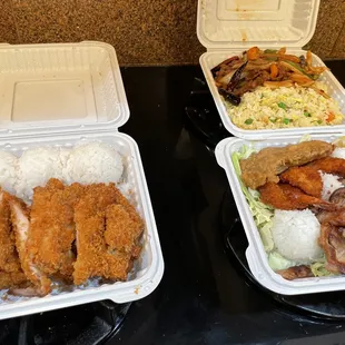 a variety of food items