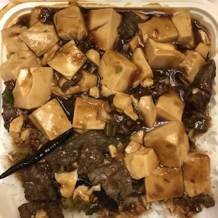 Mapo Tofu with rice