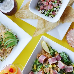 Poke, Ahi Tuna Salad and Spicy Chicken Bowl