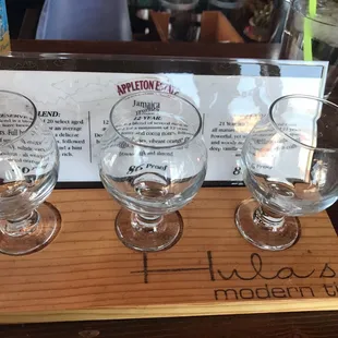 Empty rum flight...