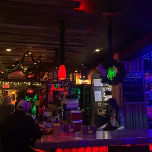 Festive bar area