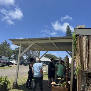 outside