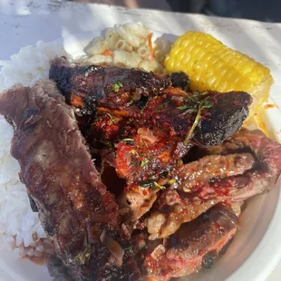 Steak and Ribs plate