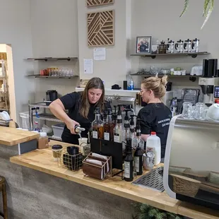 a bari serving a customer