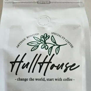 a bag of coffee