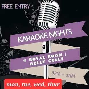 a karaoke night with a microphone