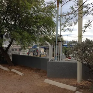 Parking on the perimeter, or parking inside close to the adoption center.