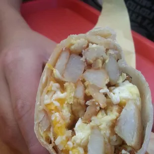 Potato Eggs and Cheese Burrito