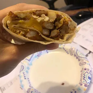 This is the beacon egg cheese potato burrito they are getting $6 for...what a rip off...