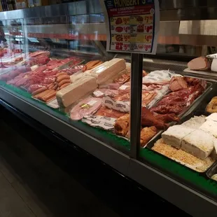 a variety of meats