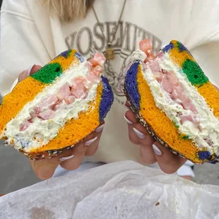 Mardi Gras bagel