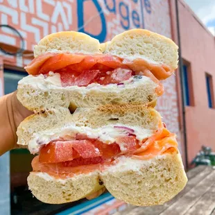 Bagel with lox