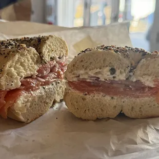 Bagel with lox