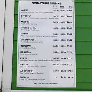Menu July 2022