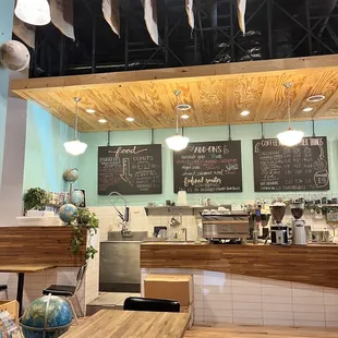 the interior of a coffee shop