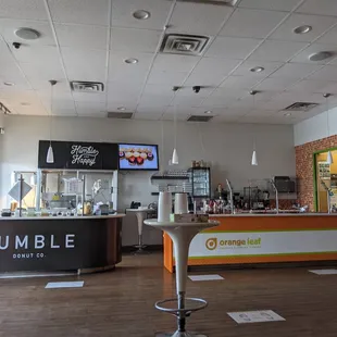 the inside of a restaurant