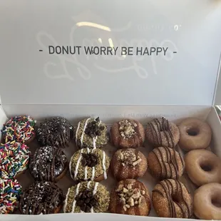 glazed, chocolate glazed with sprinkles, amores, smores, churros and nutelito