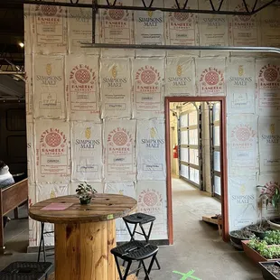 the inside of the building