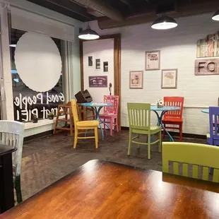  a colorful cafe