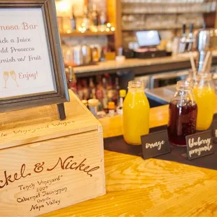 a display of bottles of wine