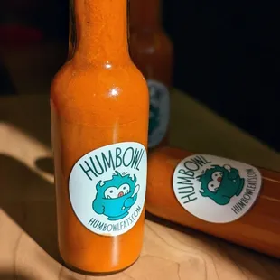 House made hot sauce. Arbol, guajillo, and chipotle chiles make for hot and smoky addition.