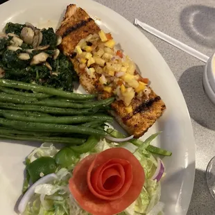 Blackened Salmon with asparagus