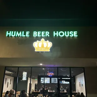 Entrance and signage of the building