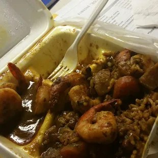 Small order with plenty of succulent shrimp.