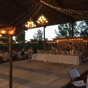 The Christmas lights are always included at no extra cost. We feel they are a very important part of the ambience for an event.