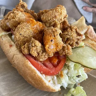 Shrimp poboy - HUGE!