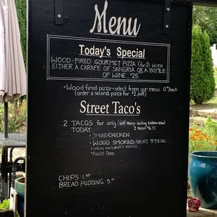 limited menu when serving foos