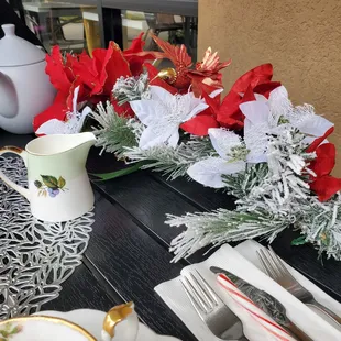 Christmas set up for our "Afternoon Tea."